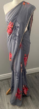 Load image into Gallery viewer, Floral print georgette saree 5020