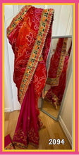 Load image into Gallery viewer, Georgette bandhni print saree 2094
