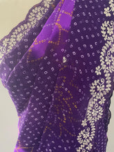 Load image into Gallery viewer, Soft georgette Bandhni print saree 5023