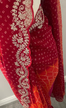 Load image into Gallery viewer, Soft georgette Bandhni print saree 5026