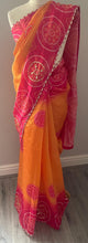 Load image into Gallery viewer, Semi silk bandhni print saree 5028