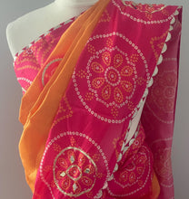 Load image into Gallery viewer, Semi silk bandhni print saree 5028