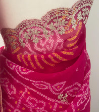 Load image into Gallery viewer, Soft georgette Bandhni print saree 5033