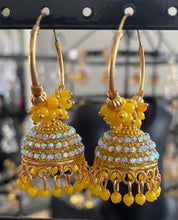 Load image into Gallery viewer, Jhoomar hoop earings 6046