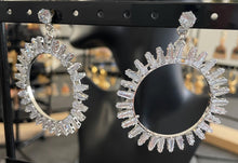 Load image into Gallery viewer, Large hoops with bling 6055