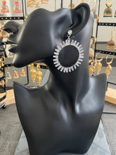 Load image into Gallery viewer, Large hoops with bling 6055