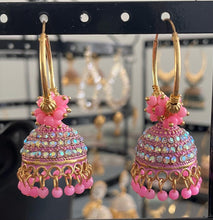 Load image into Gallery viewer, Jhoomar hoop earings 6045