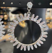 Load image into Gallery viewer, Large hoops with bling 6055
