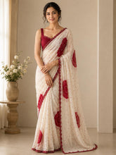 Load image into Gallery viewer, chiffon bandhni print saree 4191