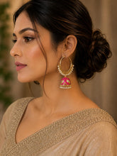 Load image into Gallery viewer, Hoops with jhoomar earings 4247