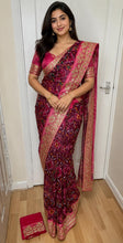 Load image into Gallery viewer, Semi silk Patola print saree 1121
