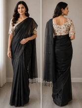 Load image into Gallery viewer, Khadi tissue saree 4154