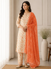 Load image into Gallery viewer, Chiffon duppatta 1491 (220x90cm) the colour is not bright orange but more peachy