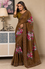 Load image into Gallery viewer, Georgette saree ready to dispatch in Uk/350