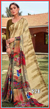 Load image into Gallery viewer, Floral print georgette saree 528