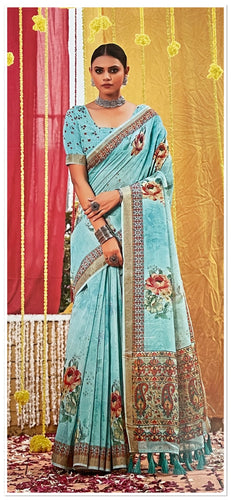 Cotton/linen saree 1590