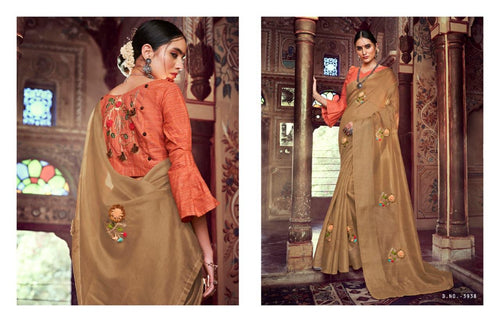 Linen saree 308