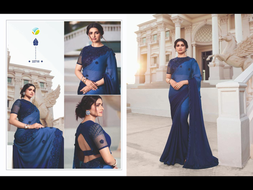 Crape silk saree 109