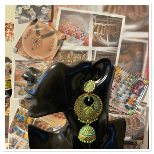 Large drop earrings