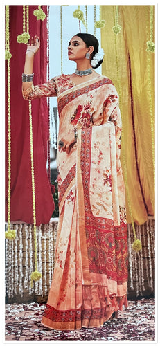 Cotton /linen saree 1594