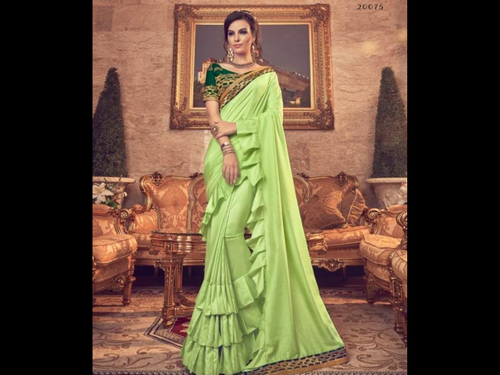 Semi Silk Ruffle saree 361