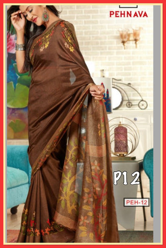 Linen saree 273