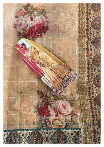 Cotton/linen saree 1589