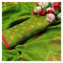 Load image into Gallery viewer, Linen jute silk saree 1386